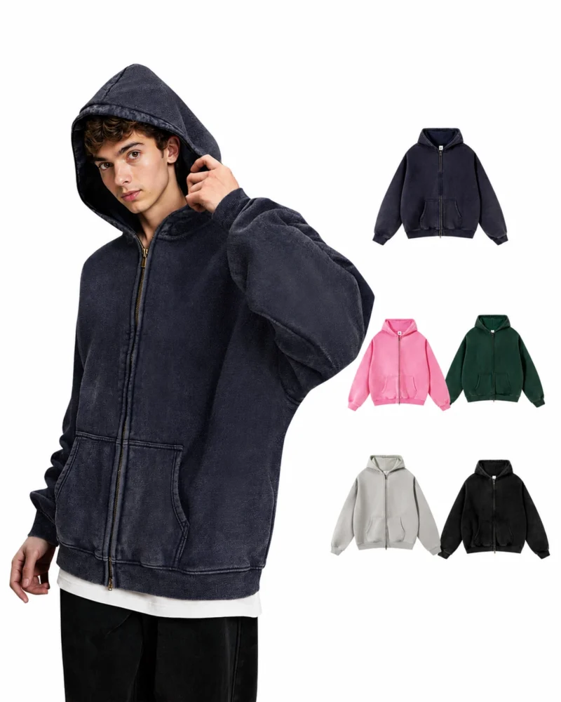 Vintage zip up hoodie