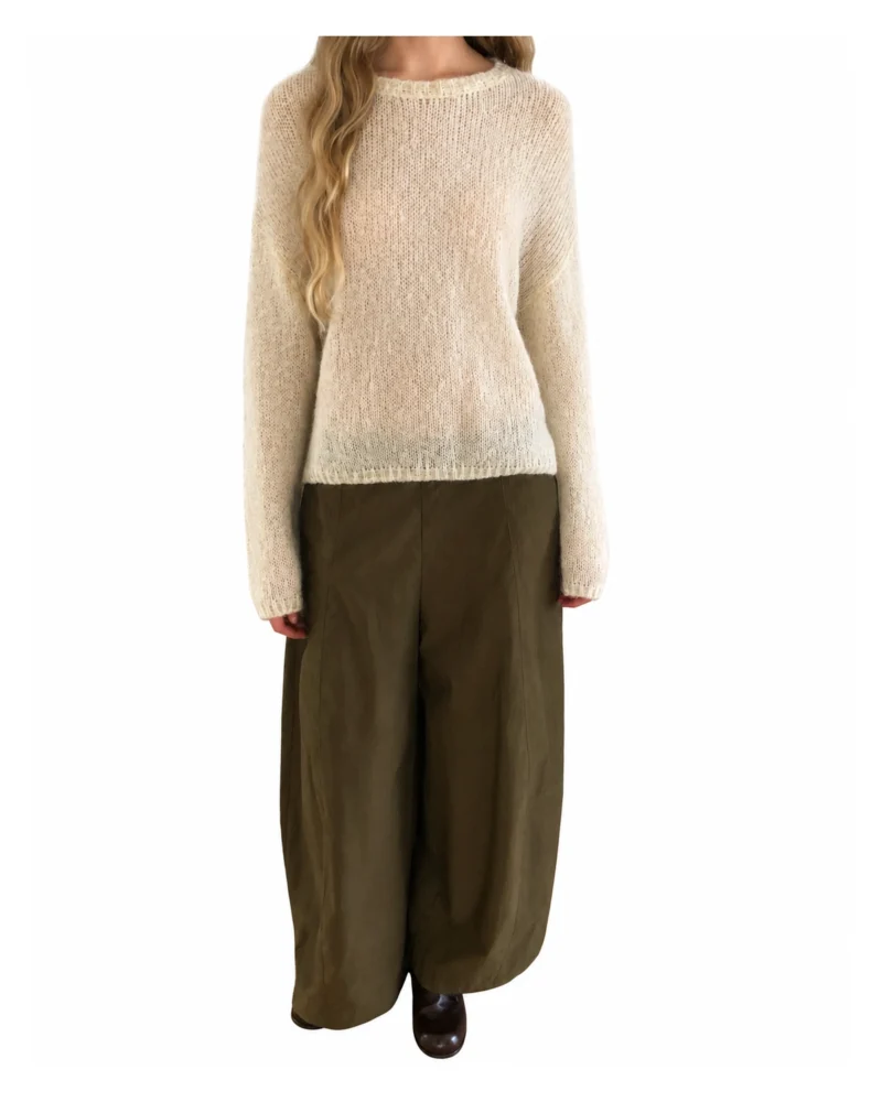 Textured Open-Knit Sweater